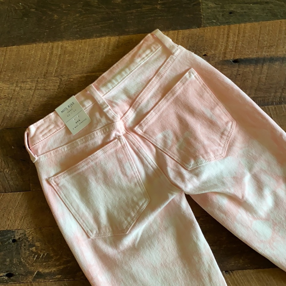 Lucky Brand Blushing Bride Tie-Dye Ava Crop Jeans #21 - Picture 5 of 6